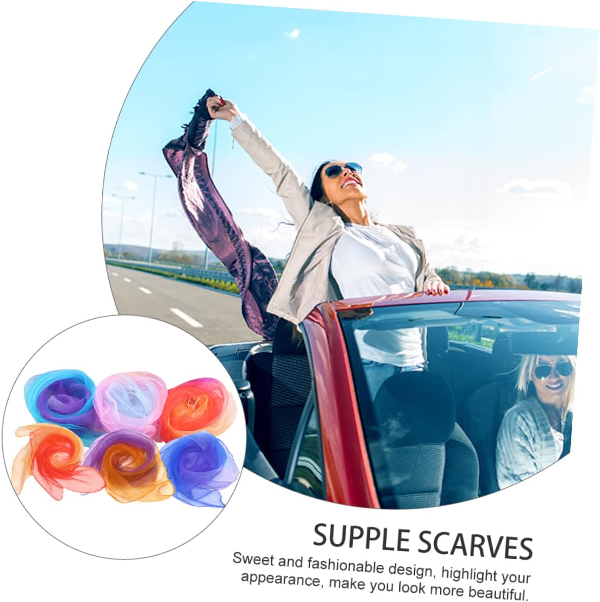 20pcs Kindergarten Scarfs Performance Props Dance Scarves Boys and Girls Decors for Stage Shows
