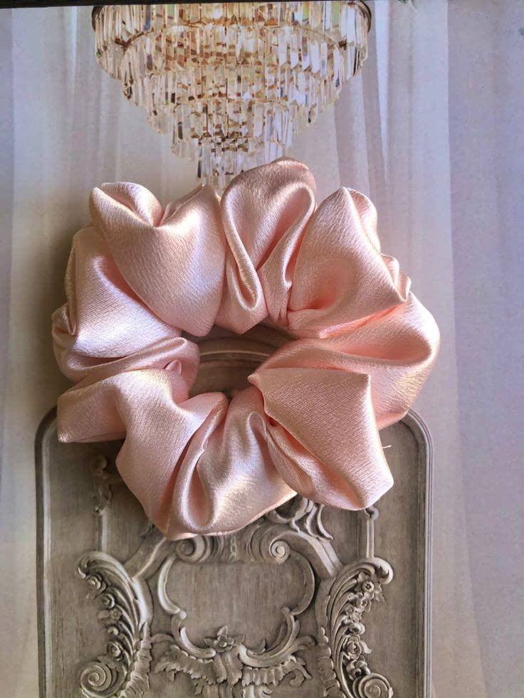 Image of Atrube's Satin Ponytail holders Scrunchies for women Pack of 3 Luxury Hairties for women Accessories Great for Fine Hair, Curly Hair Best gift for girl, friend