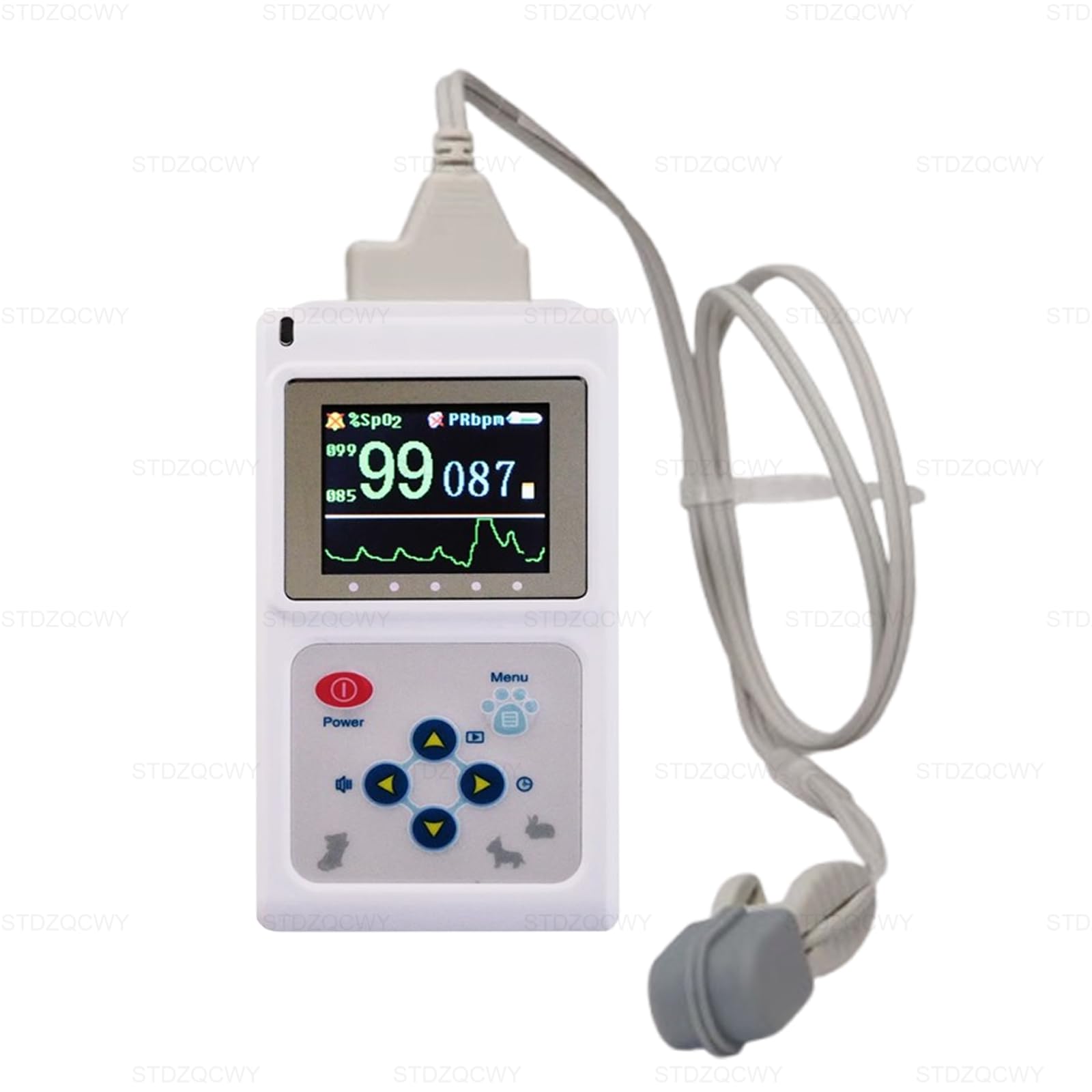 Tragbares Veterinär-Blutdruckmessgerät, Veterinär-Pulsoximeter, 1,8-Zoll-LCD-Display, Mit Wiedergabe-, Echtzeit-Übertragungs- Und Speicherfunktion, Pulsfrequenzmessgerät Für Katzen/Hunde, Für Zuhause