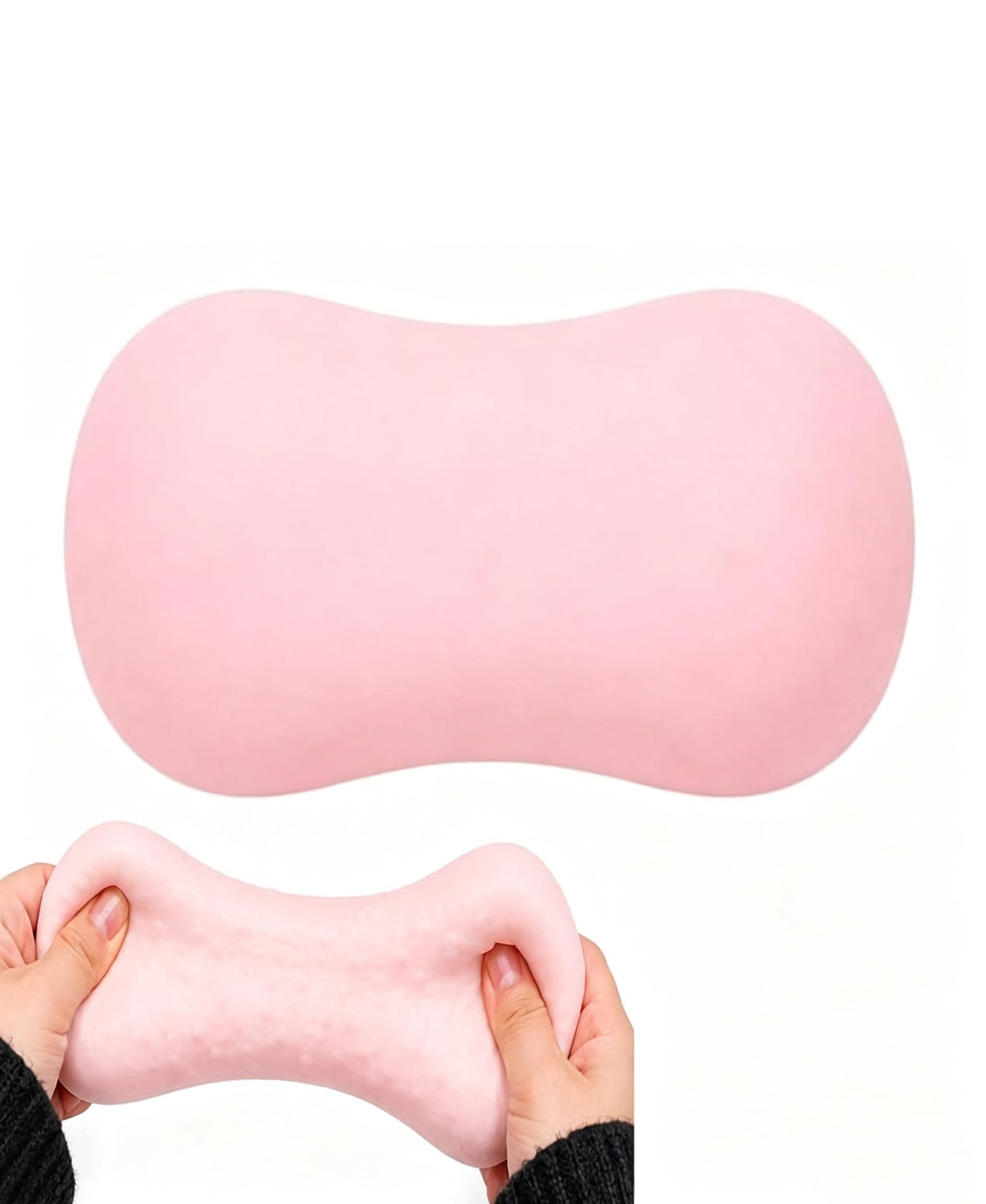 Crunchy Potato Squishy ASMR Bead Filled Realistic Food Stress Ball Squeeze Moldable Slushy Asmr Realistic Taba Handmade Non Rebound Sticky Silicone Dessert Adults Party Favor (Pink Soap, 1PCS) — image 1
