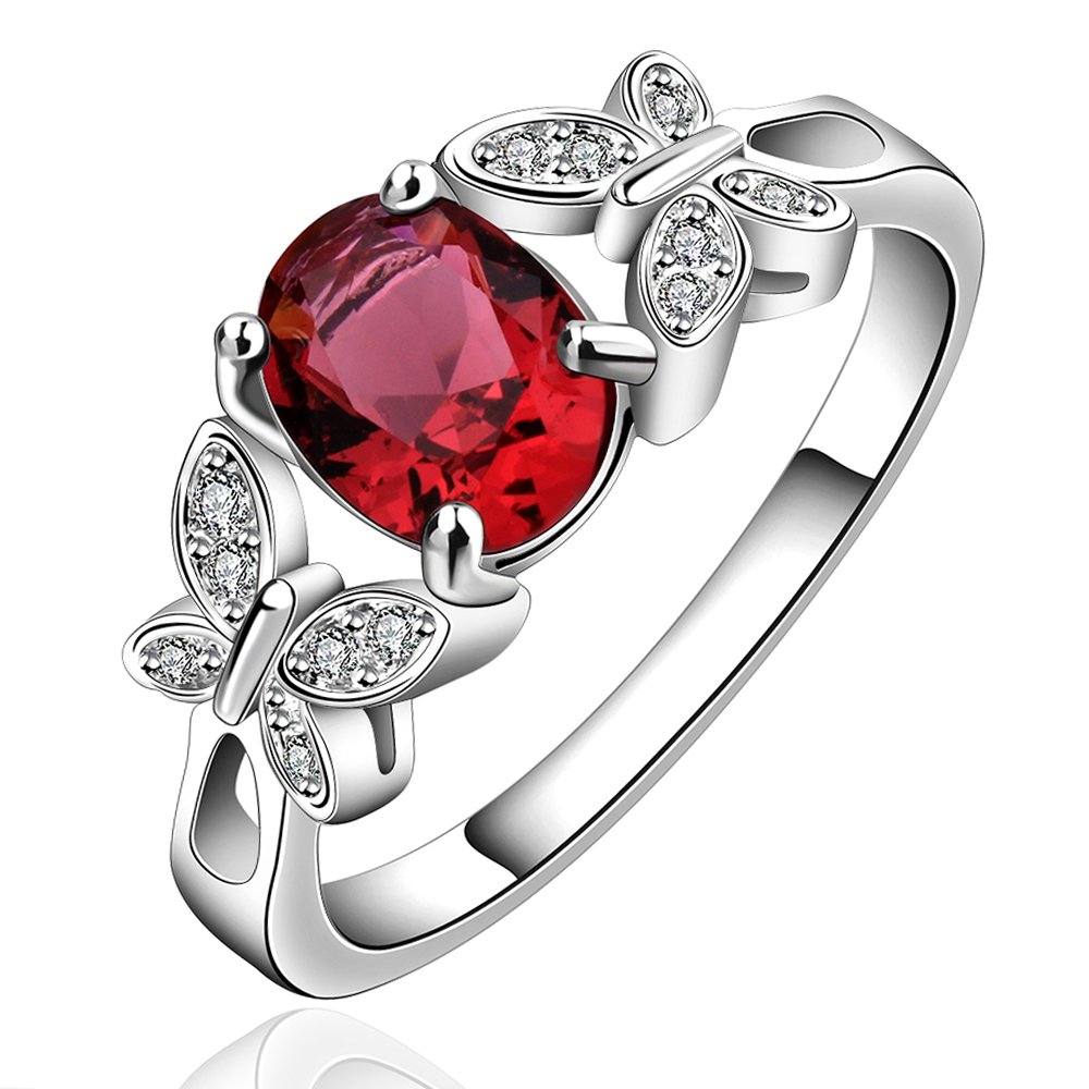 Yellow Chimes Crystal Rings For Women | Red Crystal Ring For Women | Rose Gold Plated Finger Ring for Girls | Birthday Gift For Girls & Women Anniversary Gift for Wife (B077M9CHJ4) Amazon Price History, Amazon Price Tracker