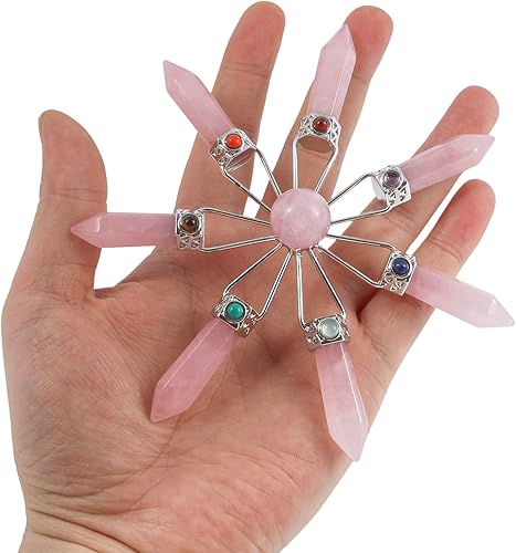 Miniatura 9 de Generador de energía de 7 puntos de chakra, cristales y piedras curativas para decorar cuarzo