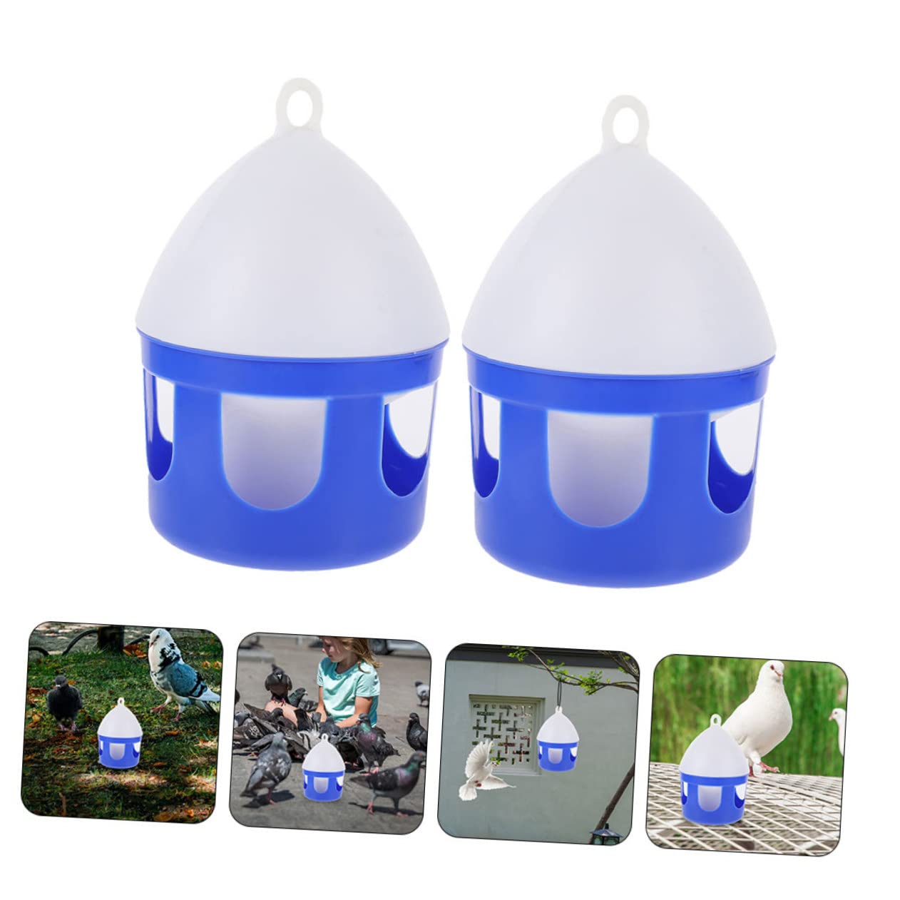 Abreuvoir Portable pour Oiseaux 2 Pièces PVC 2l Réutilisable