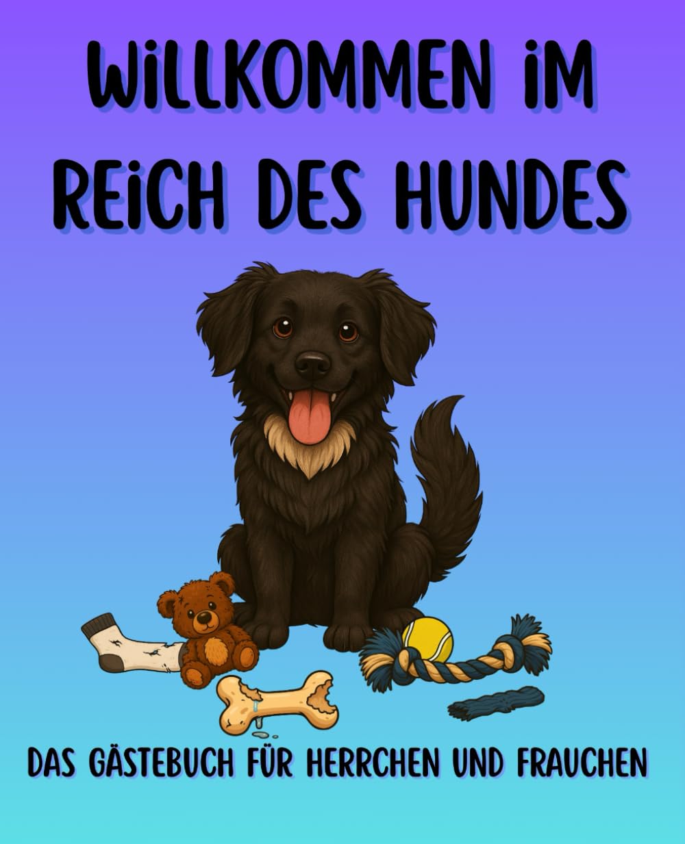 Willkommen im Reich des Hundes: Das Gästebuch für Herrchen und Frauchen, für Hundebesitzer, Hundehalter, lustige Geschenkidee, humorvoll, Hund