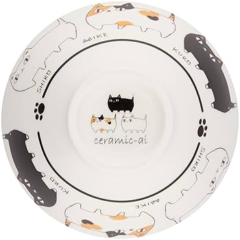 検討中　椀　3つ Amazon｜セラミック藍 猫3兄弟 飯碗 行進 サイズ：約φ11.8 H6.1