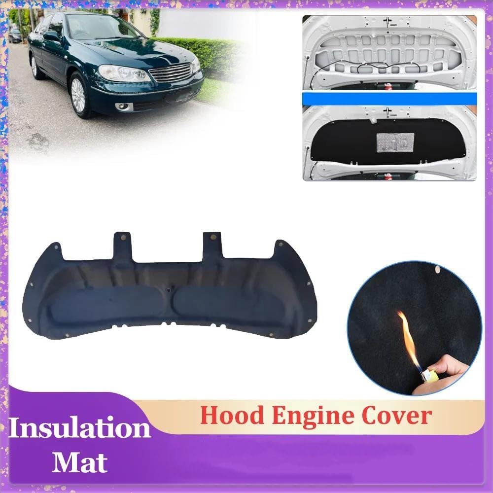 Automobile Insulation Hood Insulation Pad for Sunny for Almera N17 for Latio for Versa 2012-2019 Engine Cover Liner Cotton Soundproof Heat Mat(Hood mat)