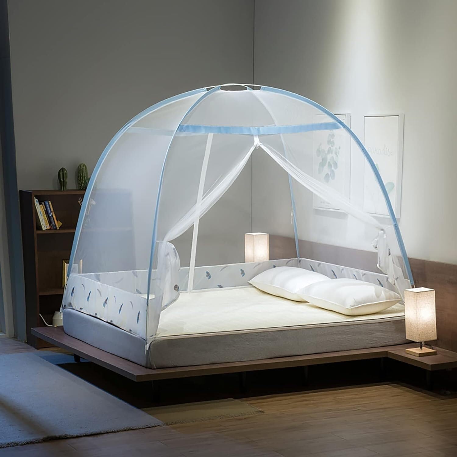 Tente moustiquaire pliable grand lit tente pop-up adulte portable