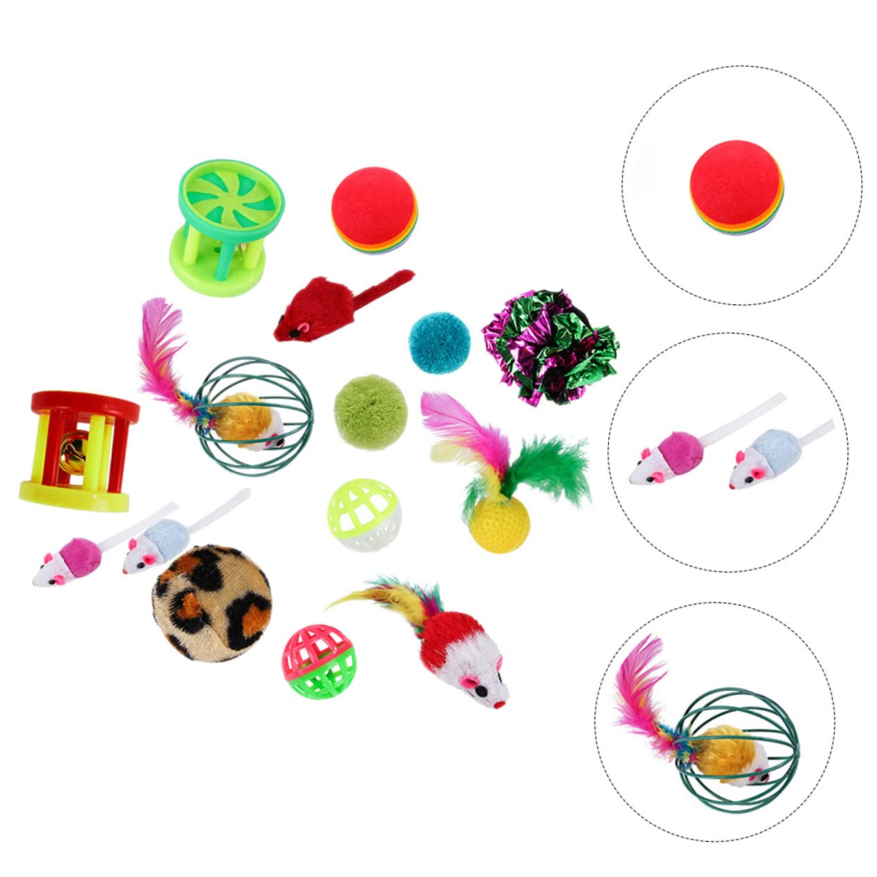 Happyyami 72stücke Teiliges Katzenspielzeug Federn Und Glocken Lustige Kicker-spielzeuge Für Katzen Interaktive Spielzeuge Für Aktives Spielen Und Kratzen Zu Hause