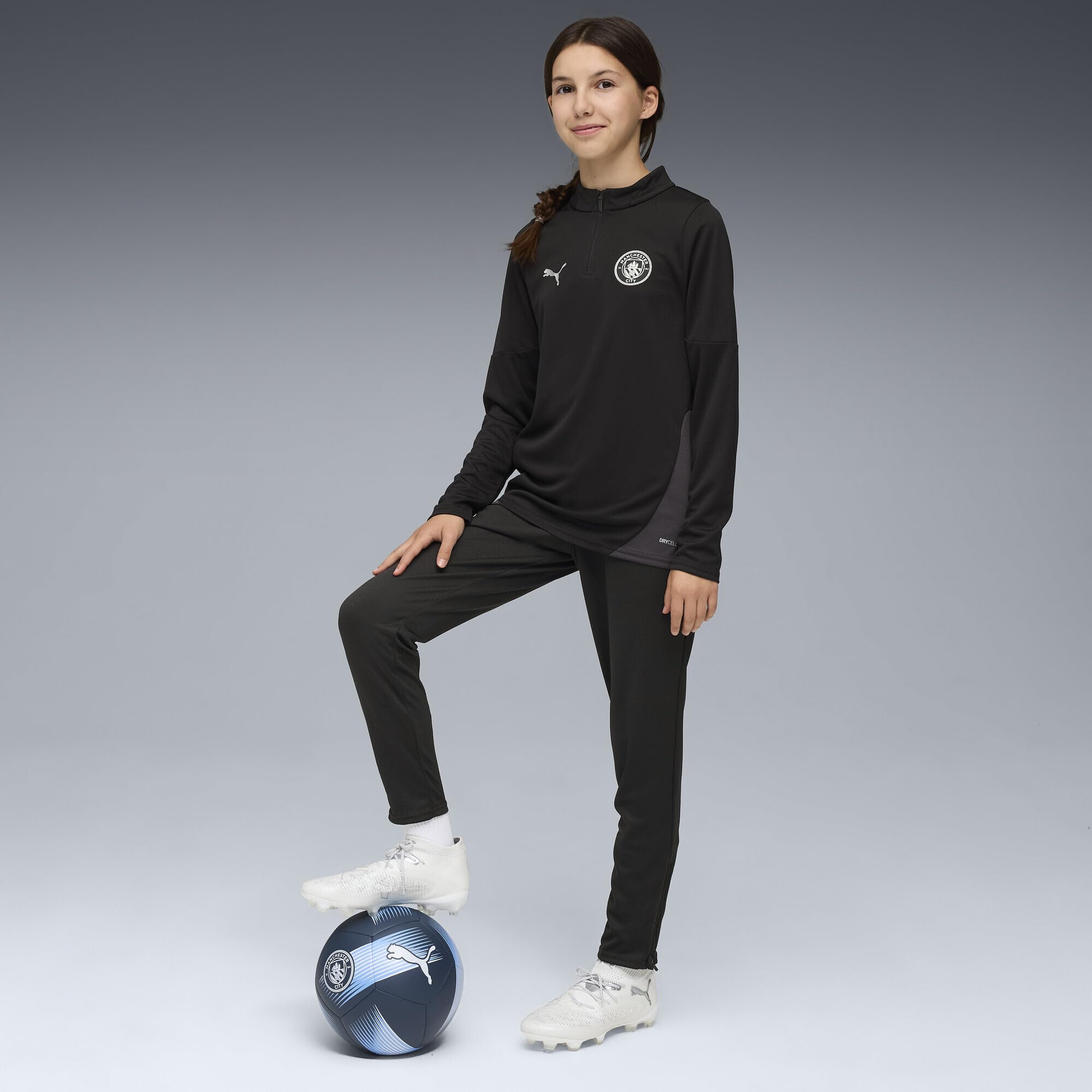 Puma Manchester City FC Kinder Training 1/4 Zip Langarm T-Shirt 25/26