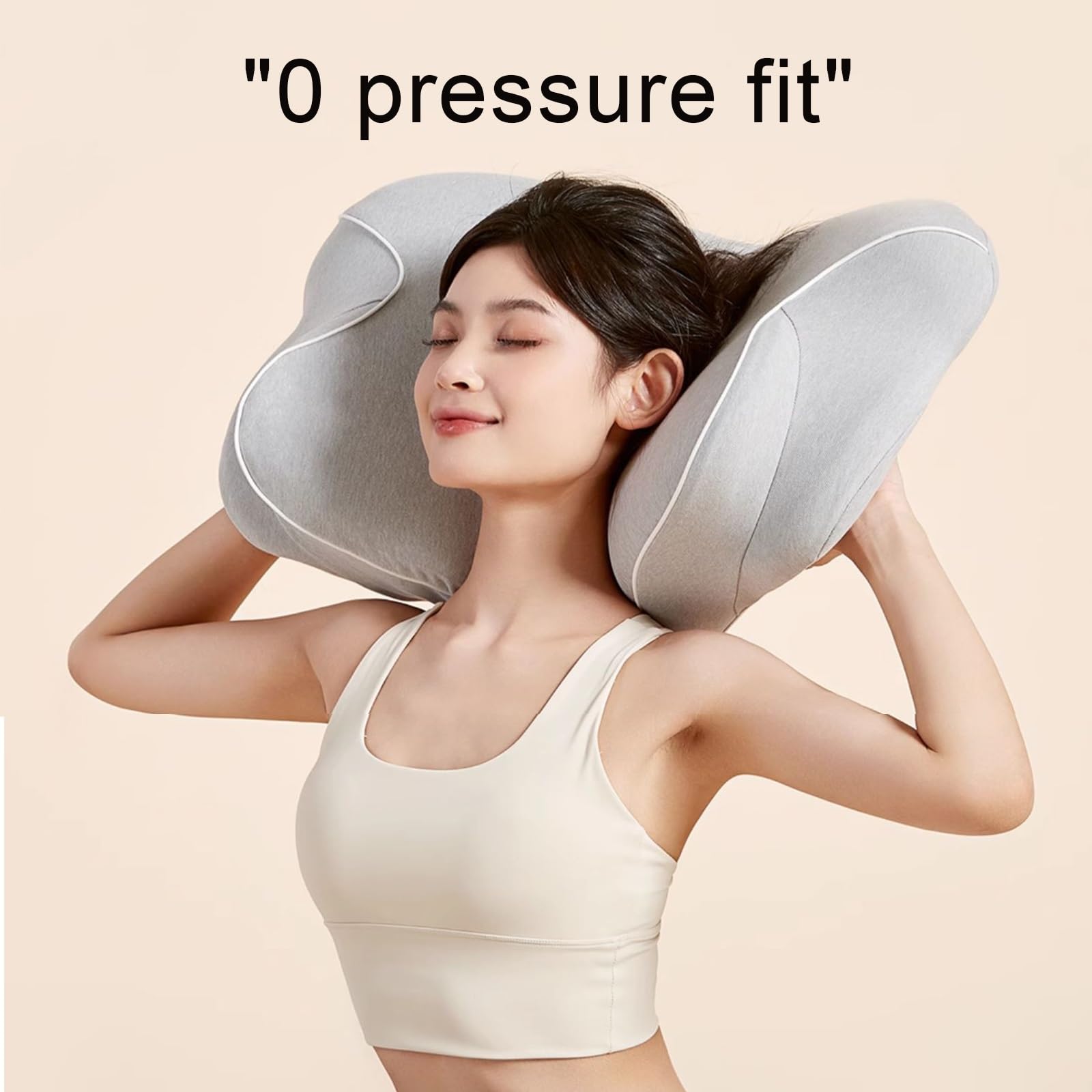 Almohada Cervical De Espuma Viscoelastica, Almohada Ortopedica for Soporte De Cuello, Almohadas Ergonómico for Dormir De Lado Y Boca Arriba