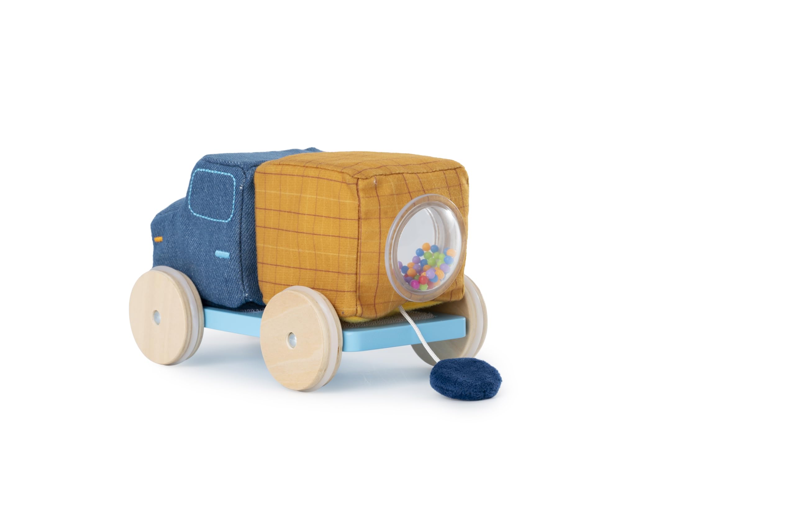LILLIPUTIENS - Camion toupie à Tirer - Jouet d’éveil avec Sons et Actions - Tourne la toupie, Fais Rouler Le Camion et Amuse-toi avec Stella et Lapin - Stimule la motricité - Dès 18 Mois - 83514