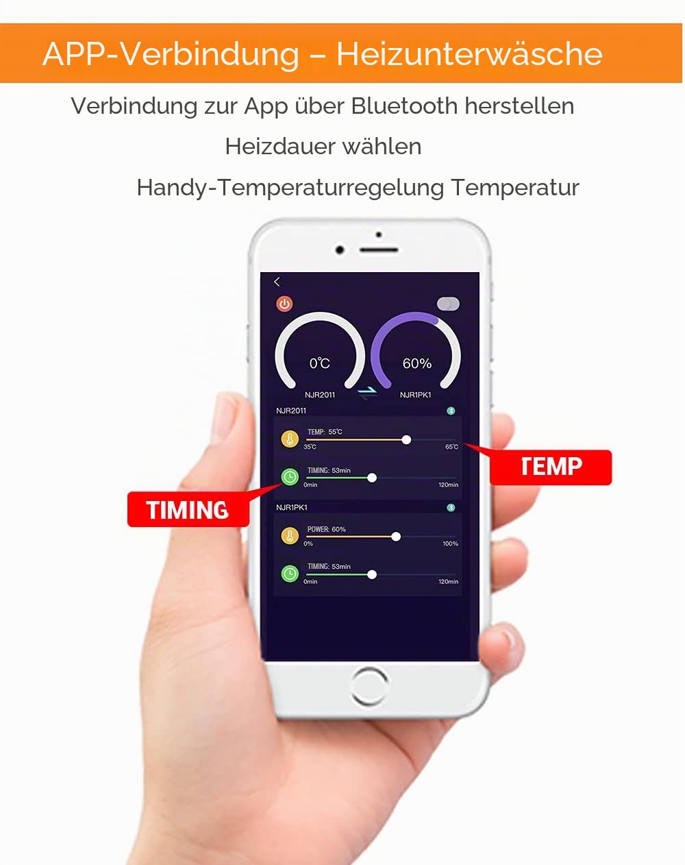 scosao Heizhose für Herren Wiederaufladbare ​Elektrisch Beheizte Hose für Winter Wärmende Beheizbare Thermounterwäsche Hose mit APP-Steuerung Heizung 3 Temperatur für Indoor Outdoor Motorrad Ski Jagd
