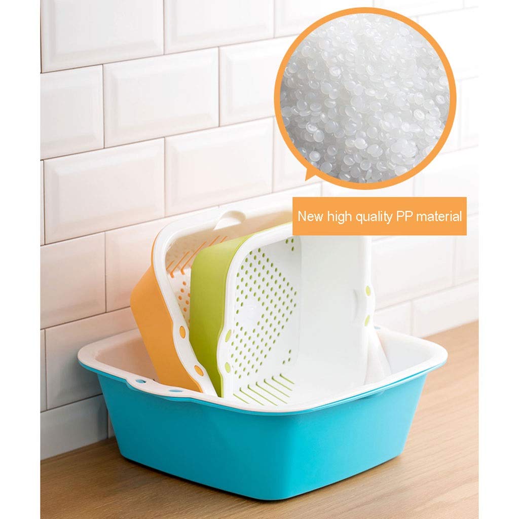 Relaxdays vergiet met kom, kunststof, groente & fruit wassen, pasta uitlekken, mengkom, handgrepen, transparant/wit