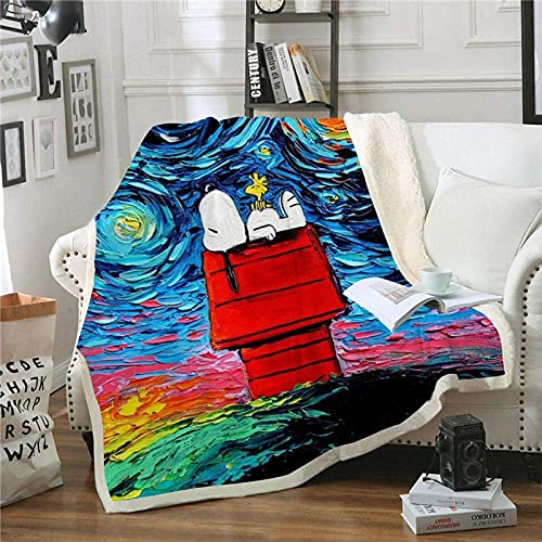 Kanguru Decke Mit Ärmeln – Snoopy Motiv, 180x140 Cm, Flanell-Mikrofaser, Mit Zentraltasche