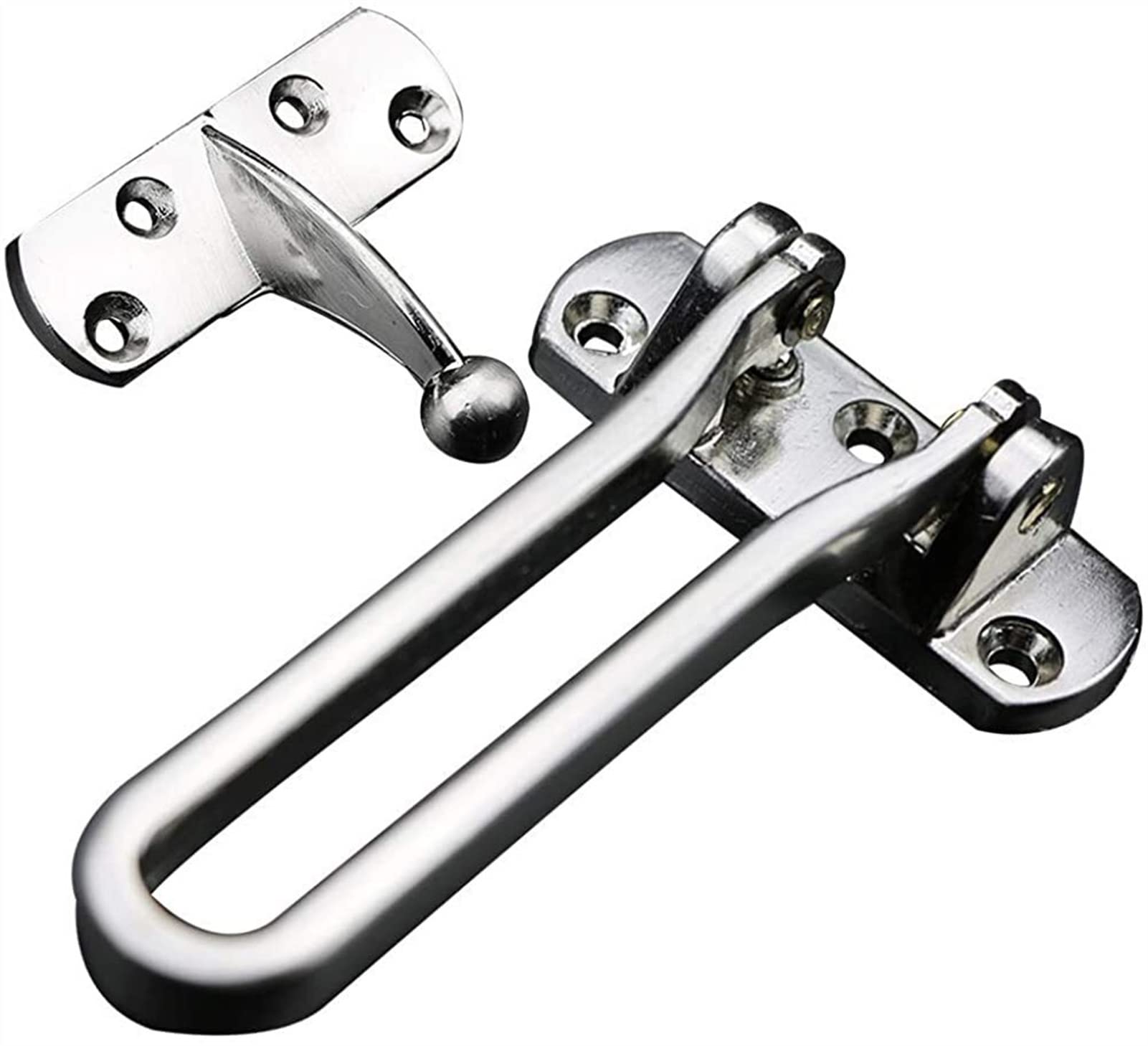 Serrure de chaîne de porte, boucle de sécurité de chaîne, limiteur de sécurité de loquet, boucle de porte en métal domestique moraillon chaîne antivol chaîne de porte chaîne de sécurité dissimulée ant
