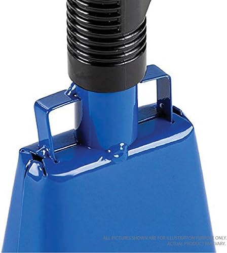 Miniatura 9 de Deke Home - Paquete de 2 cencerros de acero de 10 pulgadas con asa, fabricantes de ruido fuerte para fútbol, deportes, eventos, fiestas y seguridad,