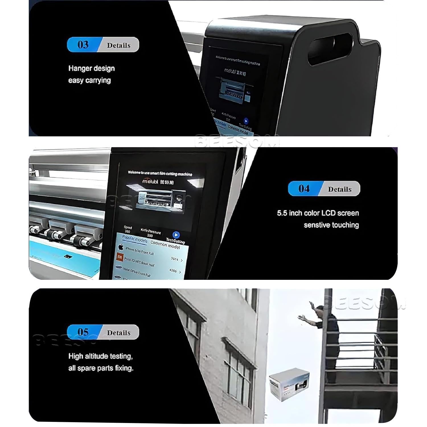 Macchina Taglio Pellicole Protettive Schermo,Macchina Taglio Pellicole Idrogel,Touch Screen Intelligente,Taglio Preciso,Pellicola Idrogel,per Cellulari Tablet Orologi Fotocamere