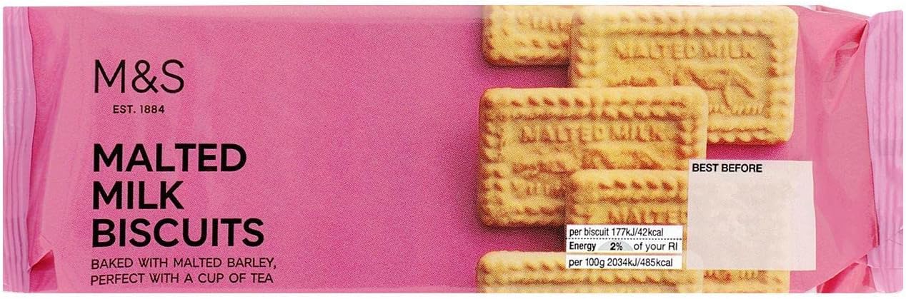 Marks and Spencers Malted Milk Biscuit 200g - Pack of 6