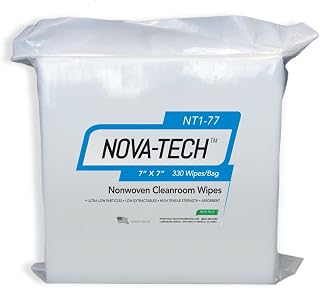 High-Tech Conversions NT1-77 NOVA-TECH Lint Free Nonwoven Cleanroom Wipe, 7