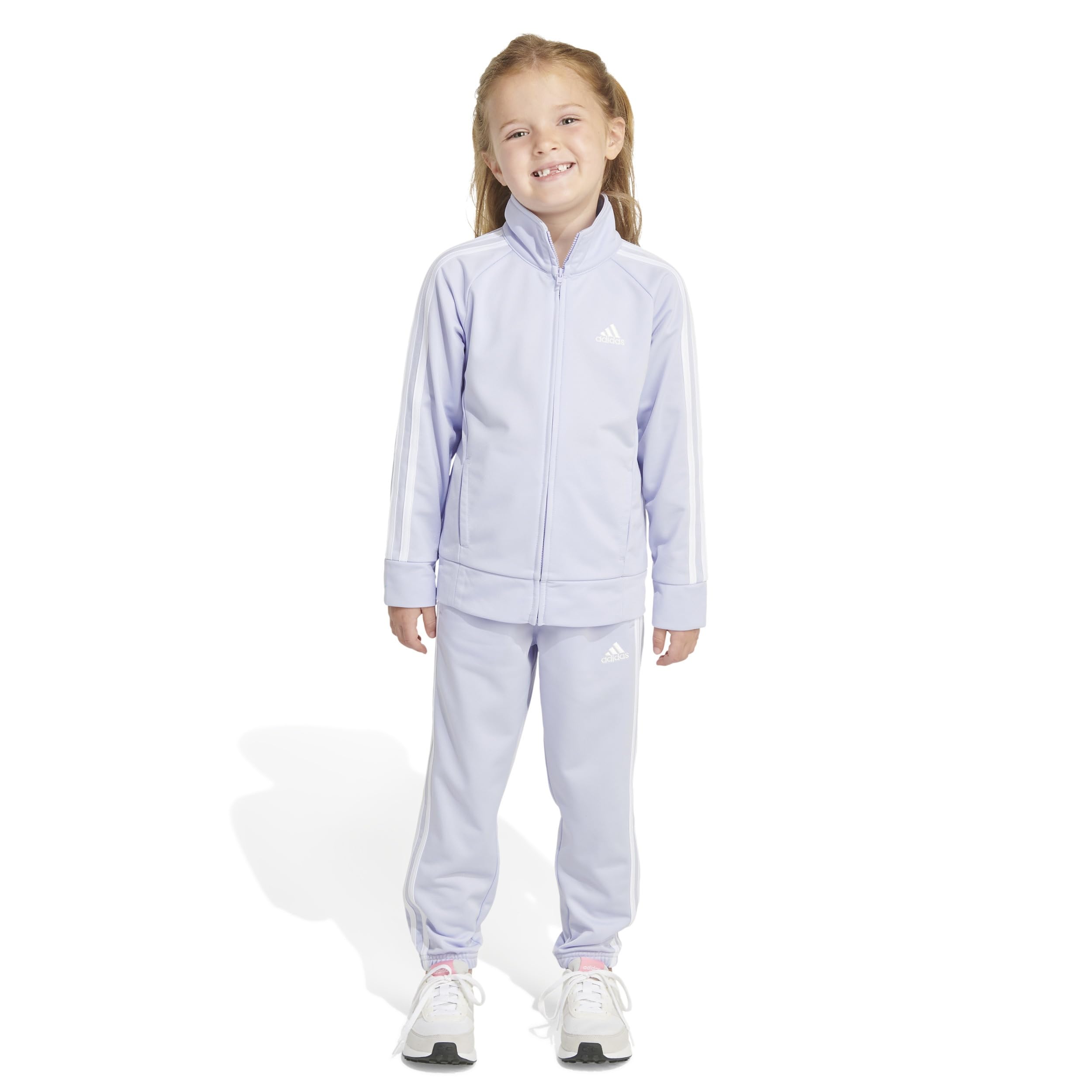 adidas Zip Front Classic Tricot Jacket And Joggers Set Set di binari in tricot Bambine e ragazze (Pacco da 2)