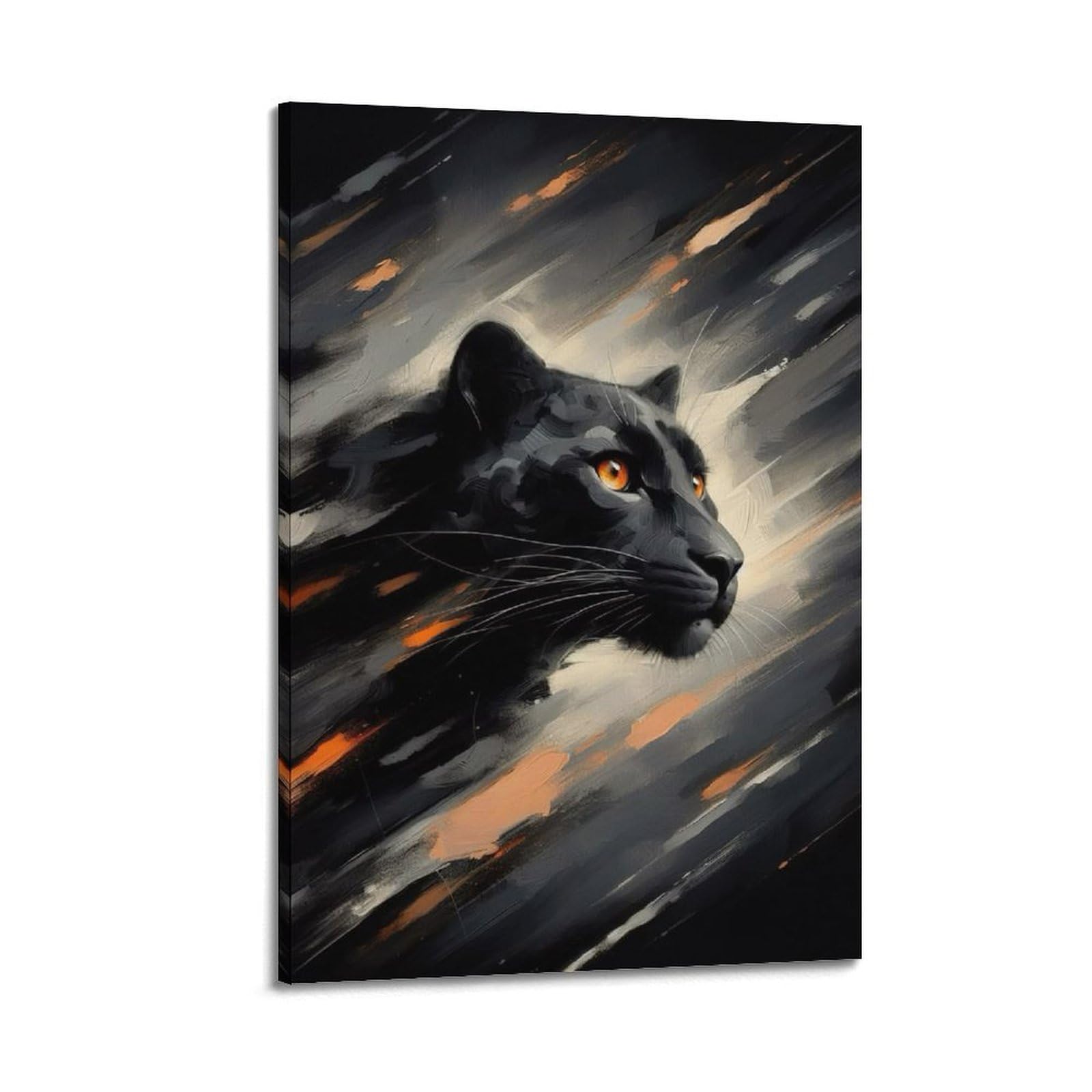 Tableau panthère noire de luxe WIZIGM sur toile de qualité premium - 6