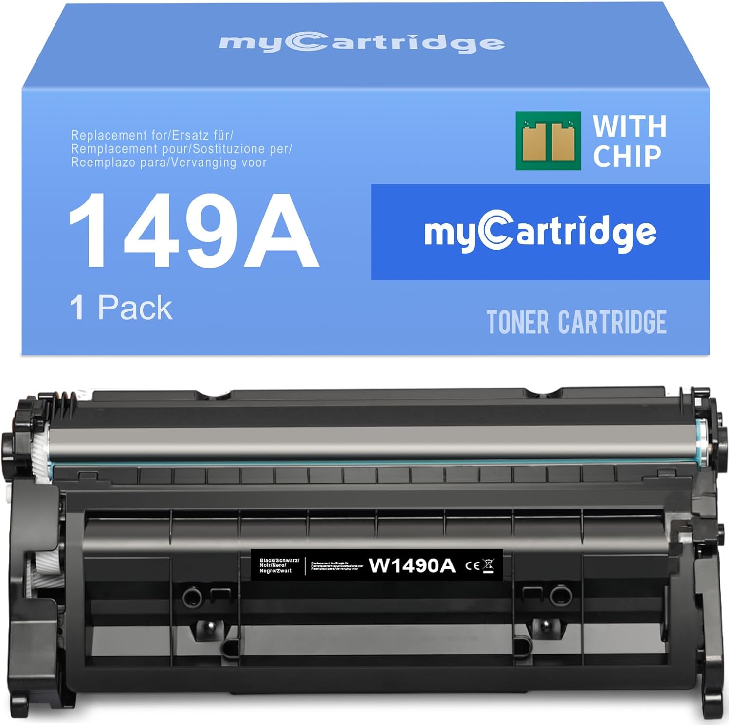 SINOPRINT 149A W1490A met chip compatibel met HP 149A 149X W1490A W1490X toner HP Laserjet Pro 4002dn 4002dw Laserjet MFP 4102fdn 4102fdw 4102dw 4002n printer (zwart, 1 stuk