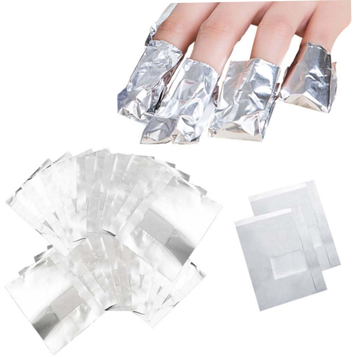 250pcs Armor Removal Cotton Tin Nail Wraps Pad Nail Polish Remover Soak off Kit for Hard Gel Acrylic