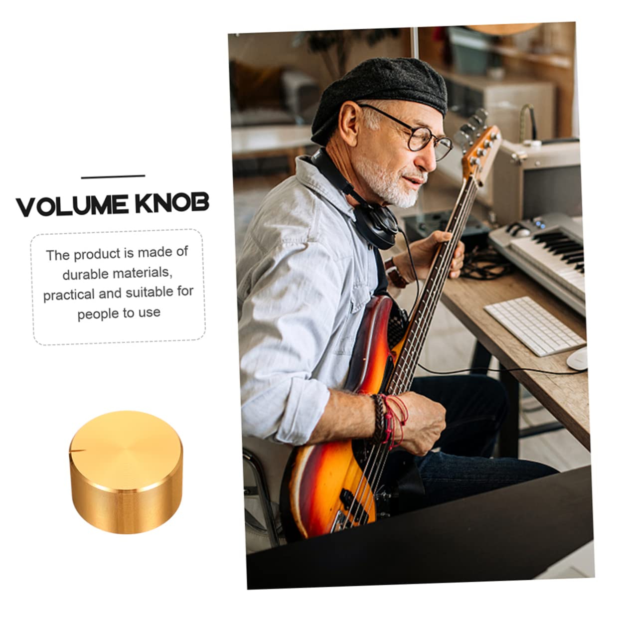 BESPORTBLE 6Pcs Guitar Volume Control Knobs Durable Potentiometer Caps for Easy Installation Compatible with Electric Guitars and Basses Replacement for Old Broken Knobs