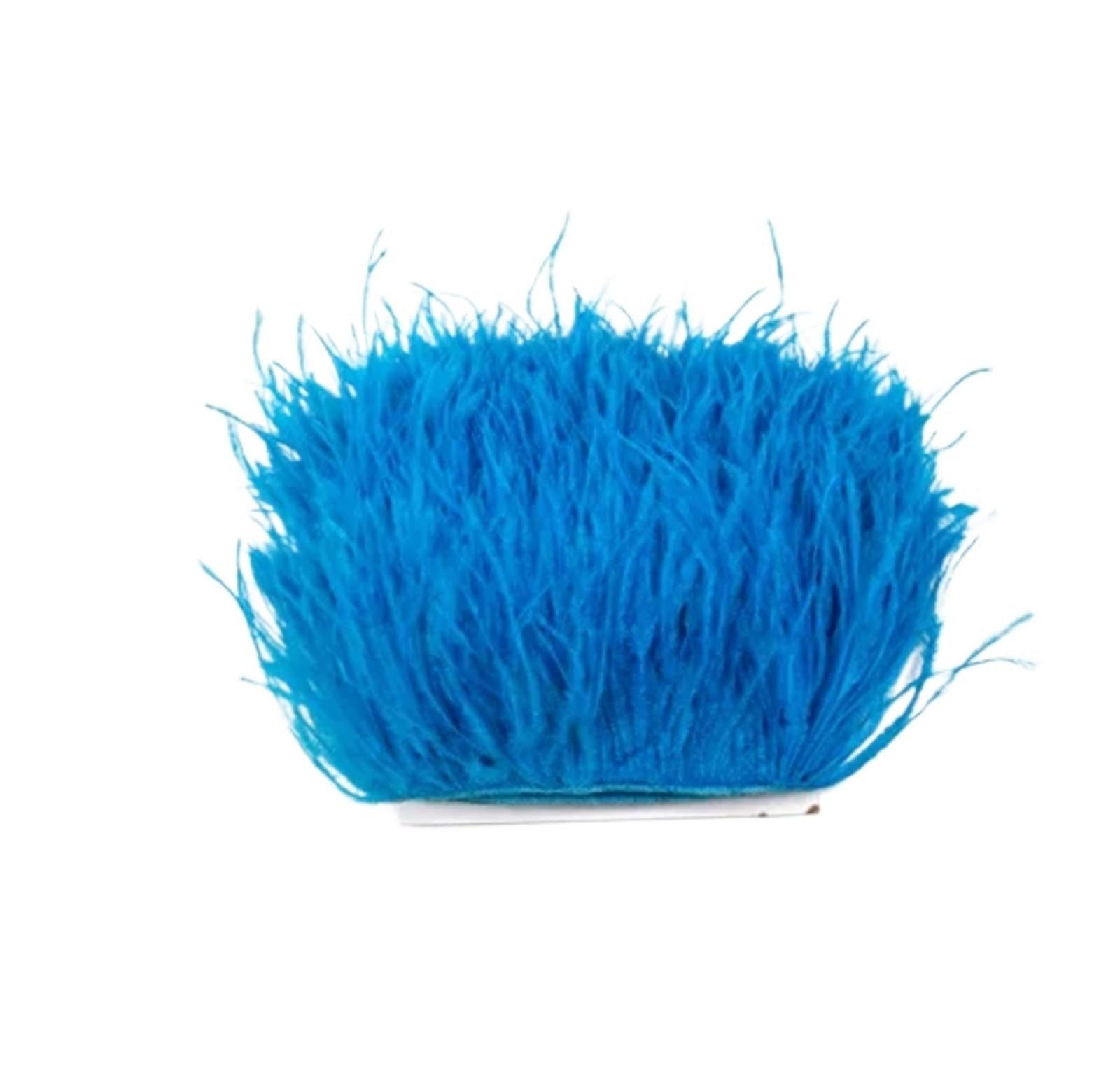 Plumas Manualidades 1M 1-2PLY Cordón de flecos con adorno de plumas 8-15cm Cinta for manualidades Costura de vestidos Adorno de plumas de avestruz Accesorios de ropa Decoración(Color 3,8-10cm 2ply)