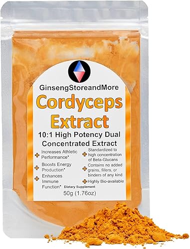 Extracto orgánico de Cordyceps 101 de cuerpos fructíferos de hongos reales Nammex  20% de beta-glucanos extracto dual de alta potencia  Cordyceps