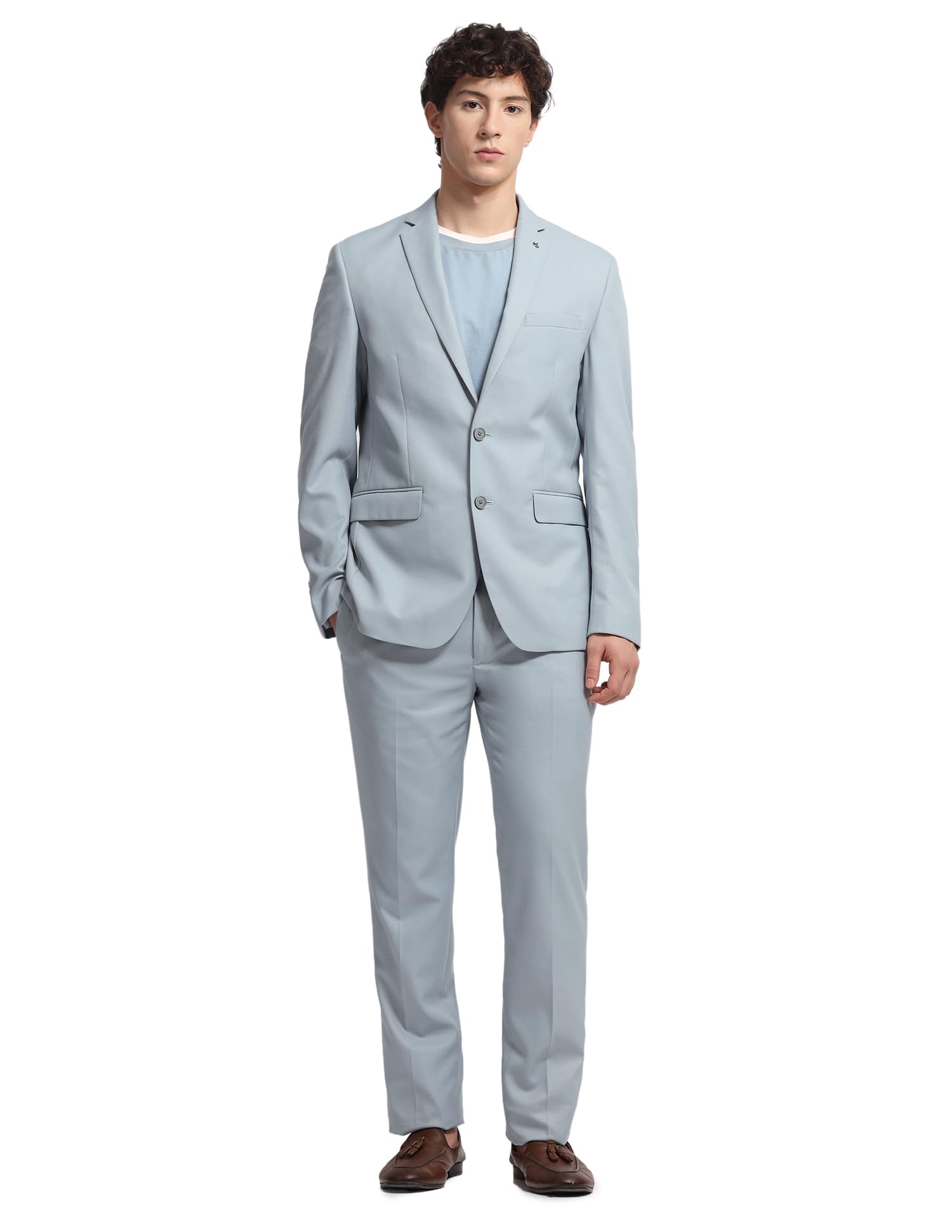 arrow Men's Dobby Tailored Fit Suit-picture-32