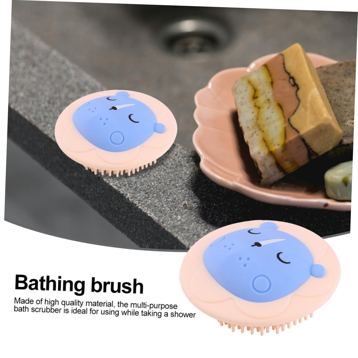 Healeved 3 Cepillos De Baño Portátiles De Silicona Para La Espalda Para Bebés.