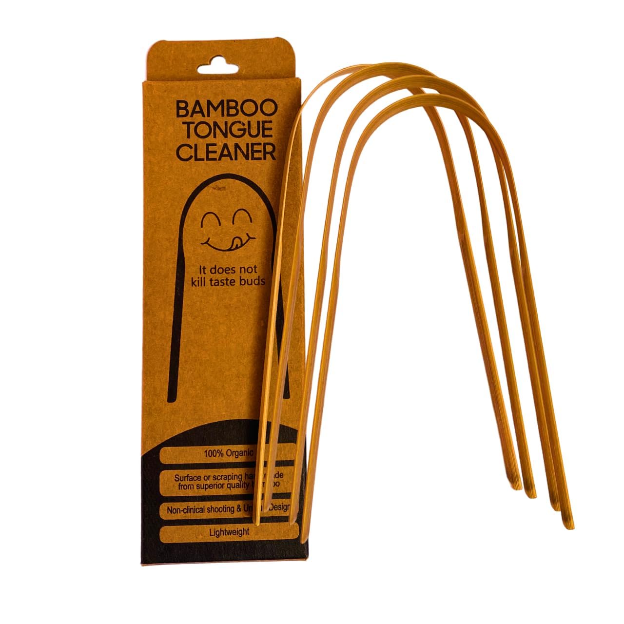 Organic Bamboo Tongue Cleaner for Kids & Adults Pack of 4, Natural Antimicrobial Tongue Scraper, Wooden Bamboo Tongue Cleaner Natural & Eco-Friendly Oral Cleaning - Mouth Care for Kids, Adults, Men & Women-picture-35