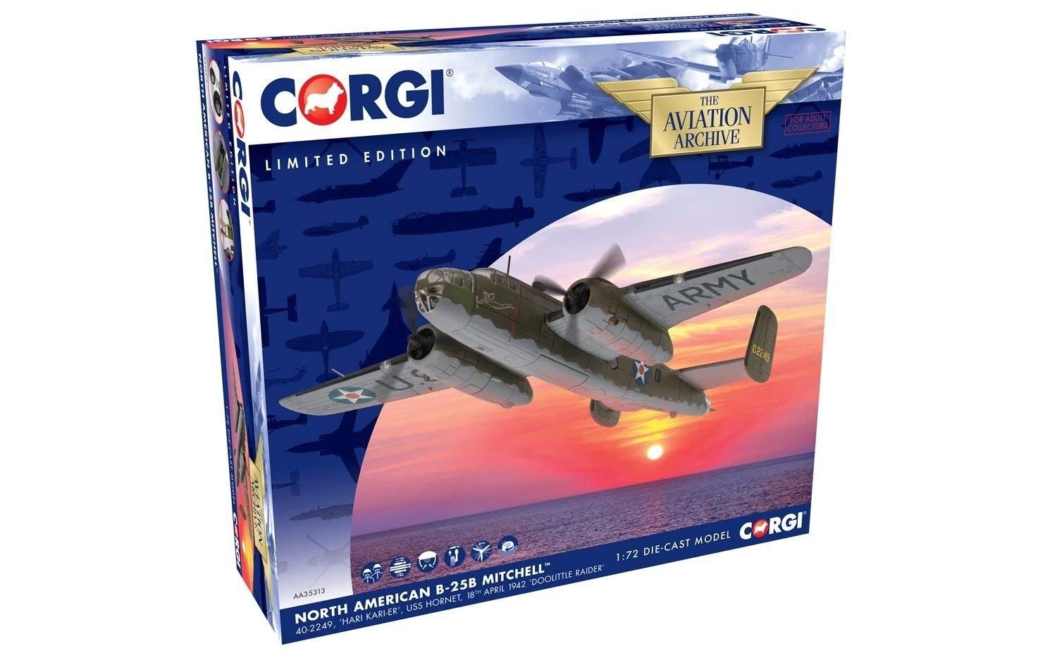Amazon | Corgi 1:72 B-25 Mitchell ' Hari Kari-er ' Uss Hornet