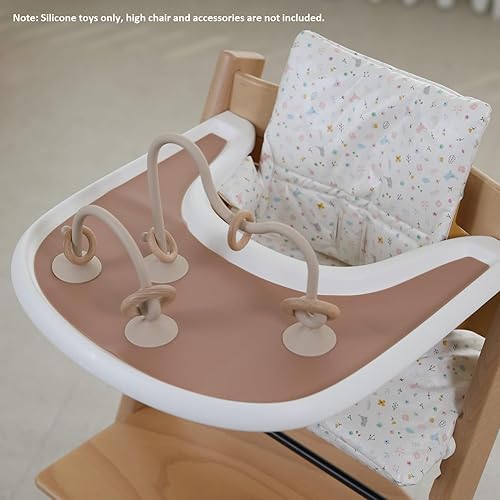 Miniatura 7 de Juguetes para silla alta con ventosas  Juguetes de succión de silicona y madera para bebés  Juguetes de mordedor para bebés  Juguetes de 3, 6, 9, 12