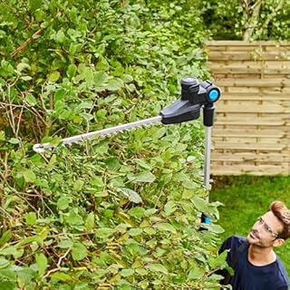 Mac Allister Taille-Haie sur Perche Filaire MPHT55050, 550 W, Lame 50 cm, Dents 22 mm, Bleu et Noir