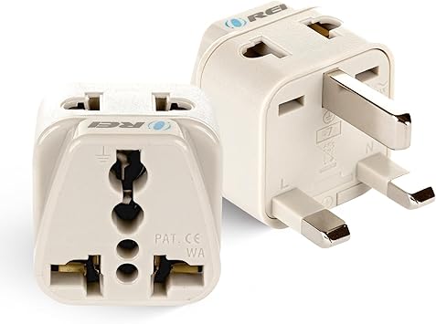 Type G - OREI Grounded 2 in 1 Plug Adapter (4 Pack) - Thumbnail 3