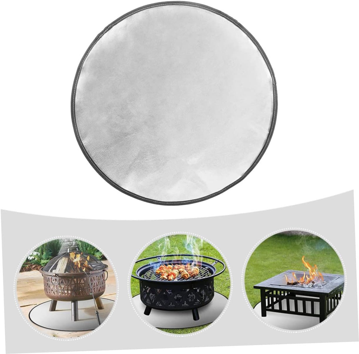 BESPORTBLE Outdoor Fireproof Mat for Fire Pits and BBQ Protective Pad for Grass Deck and Portable Camping Fire Mat Easy to Clean