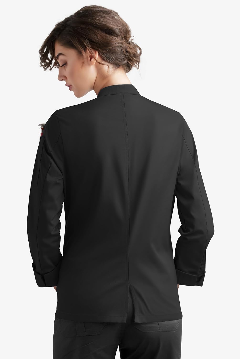 On The Line Women's Chef Coat Long Sleeve - Professional Kitchen Uniform - Image 2