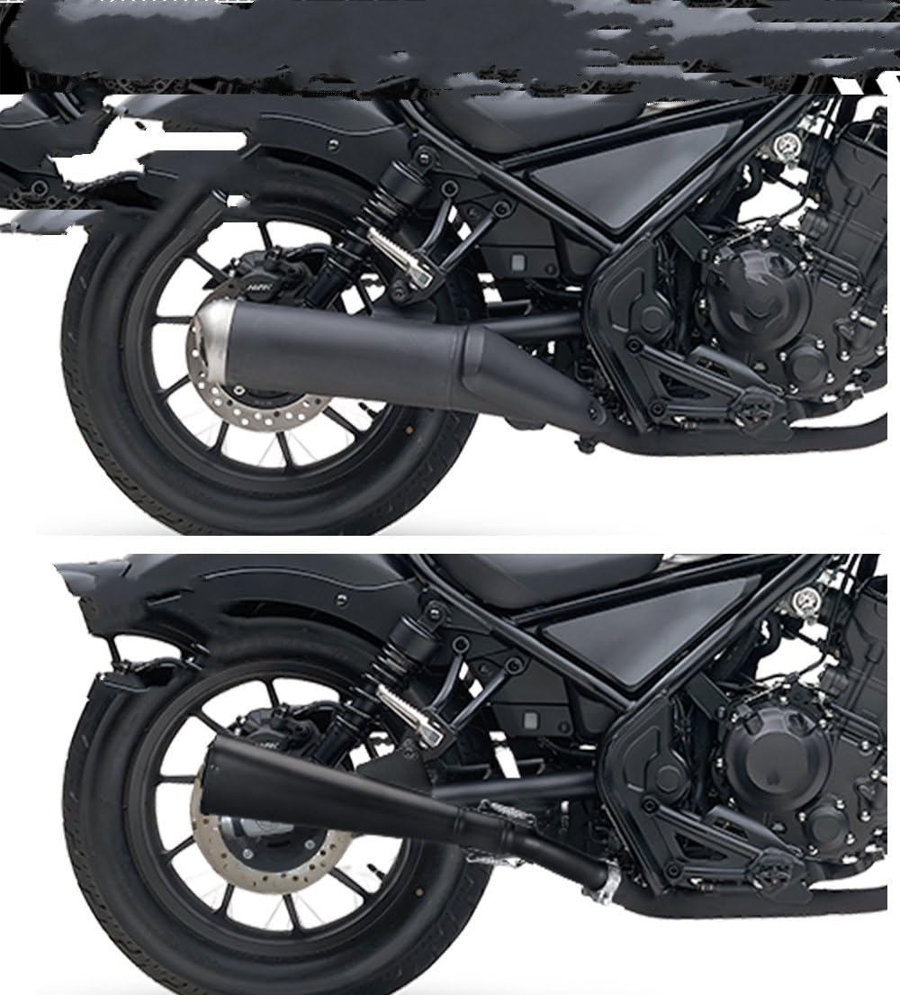 Motocicleta Tubo Escape Silenciador Escape Silenciador Escape para Motocicleta para Rebel 500 para CMX500 Sistemas Motorcross Modificados Tubo Medio Deslizamiento Acero Inoxidable