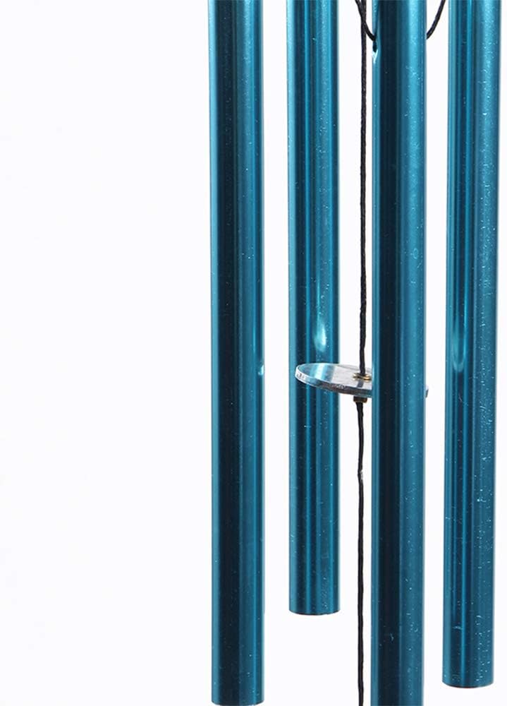 Glass Hummingbird Wind Chimes, Outdoor Stained Metal & Glass Hummingbird Chime with Bell/Tubes Hanging Ornament for Home, Party, Festival Decor, Garden, Yard Decoration