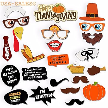 Fun Thanksgiving Photo Booth Props You'll Love { with FREE Printables}