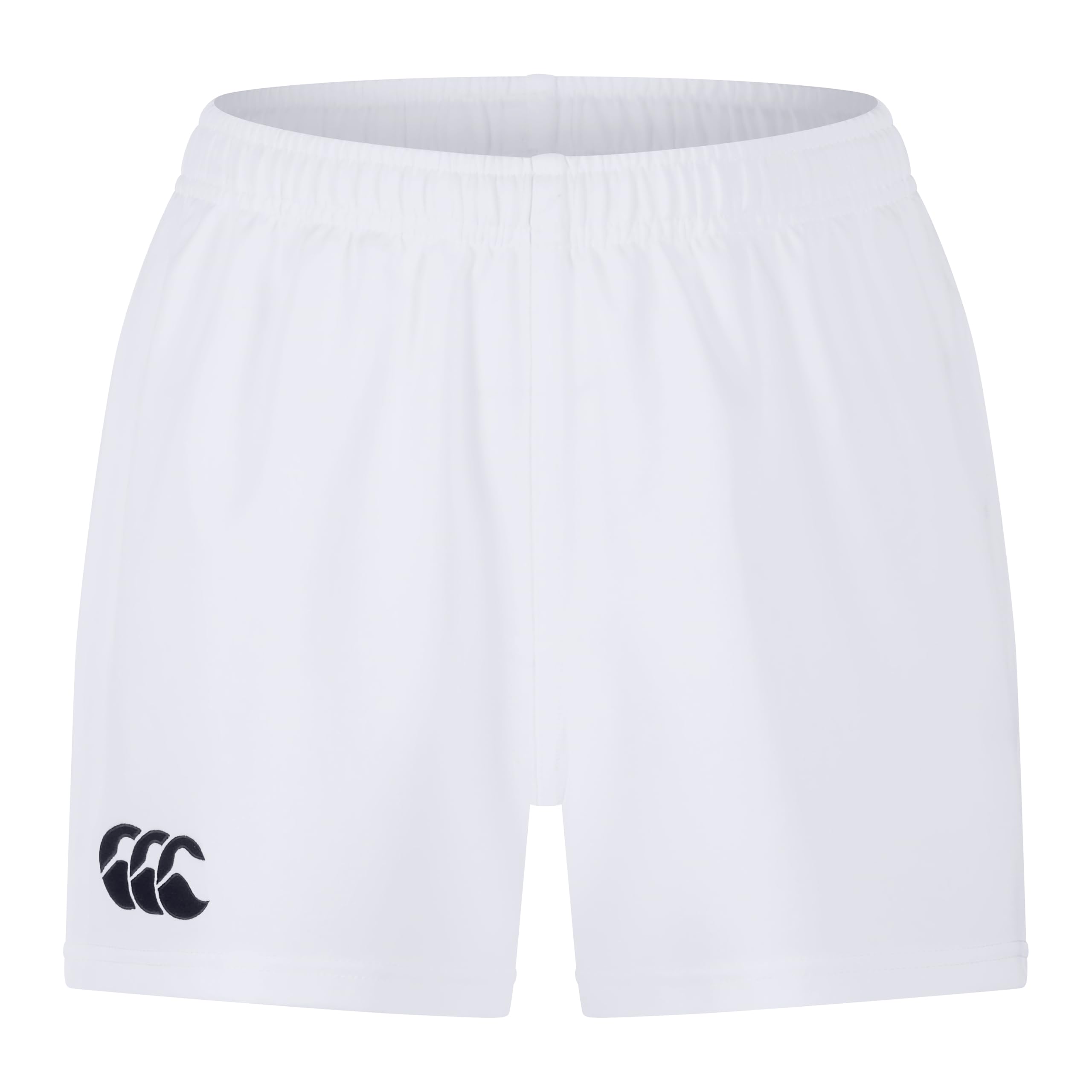 Canterbury Junior Unisex Professional 2.0 Shorts | Rugby Shorts | CCC Logo Gym Shorts, White, 10