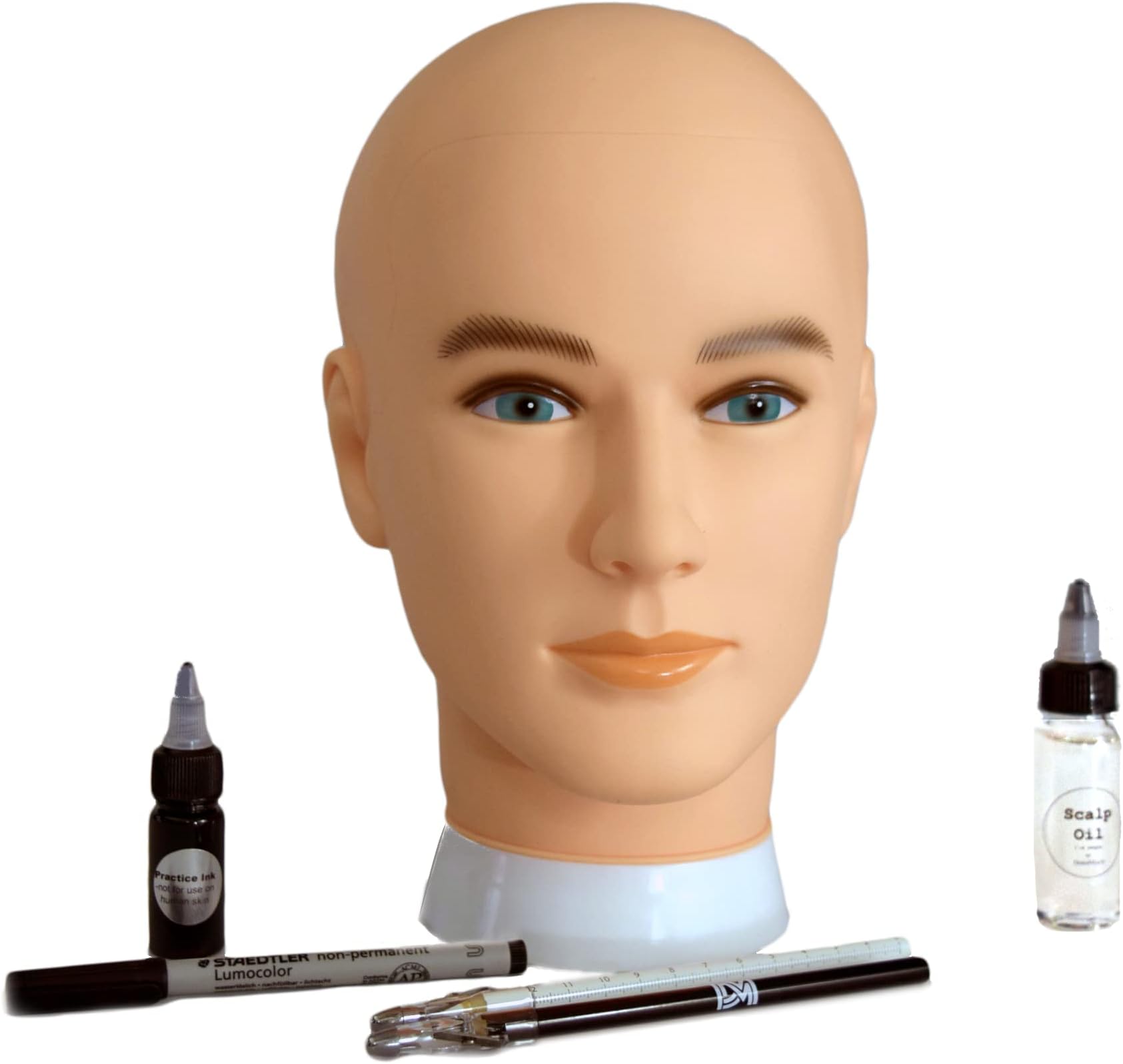 Practice head for smp scalp micropigmentation by DermiMatch