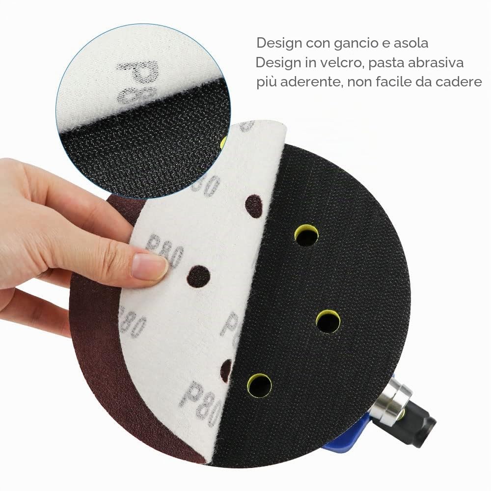 Anesty -Levigatrice eccentrica ad aria compressa pneumatica orbitale con disco Ø 150 mm 6"