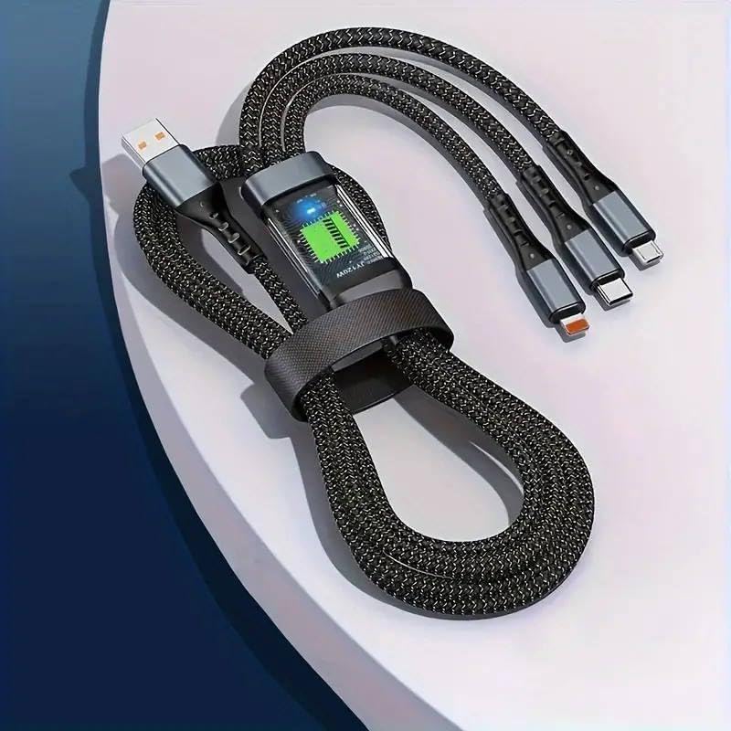 EMERYDEAL 3-in-1 Super Fast Charging Cable 100w, Multifunctional Convenient Super Fast Charging Cable Nylon Braided Cord, 3-in-1 Silicone Zinc Alloy 3 Head Charging Cable (B0DF6FB2BT) Amazon Price History, Amazon Price Tracker