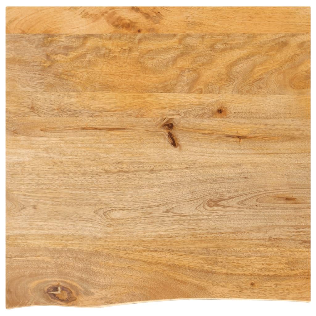 Mesa de comedor de madera maciza duradera pequeña de 60x60 cm con acabado natural