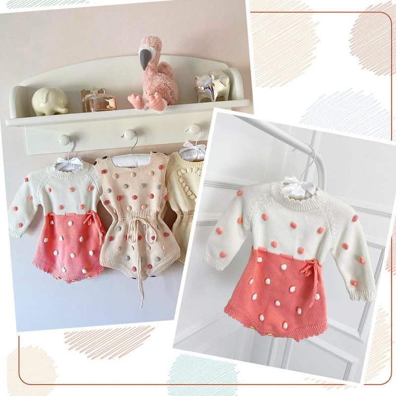 Simplee kids Baby Girls Rompers Long Sleeve Pompoms Infant Toddler Jumpsuit for Spring Fall Winter - Image 3