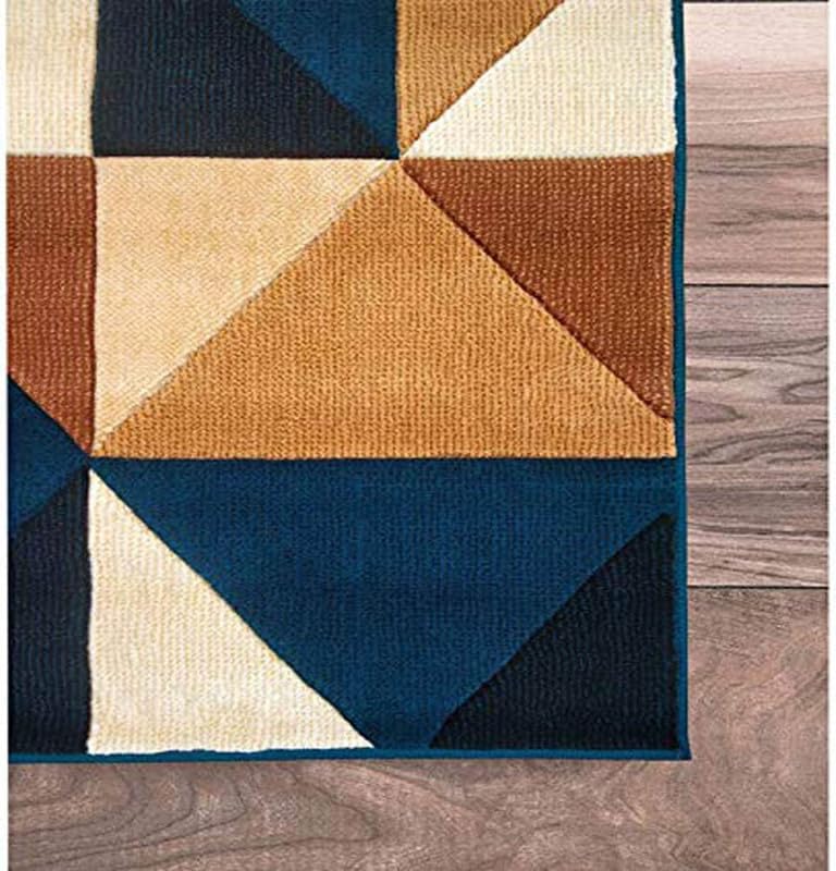 Image of Soft Premium Multi Color Carpet 5x7 ft - Washable, Anti-Skid, Fade-Resistant Acrylic Rug for Living Room, Hall, Bedroom, Modern Decor