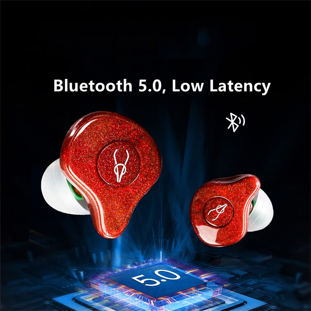 True Wireless Auricolari Bluetooth, Hifi Stereo Sound, con chiamate binaurali, abbinamento automatico a un passaggio, con riduzione del rumore, per palestra, allenamento, corsa, blu